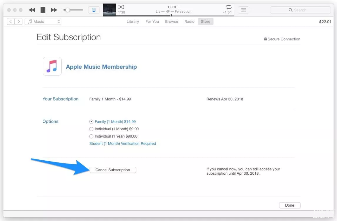 applemusic找不到取消订阅