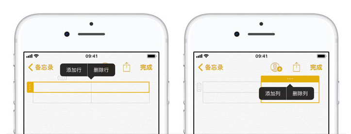 利用iOS备忘录创建表格的操作过程截图