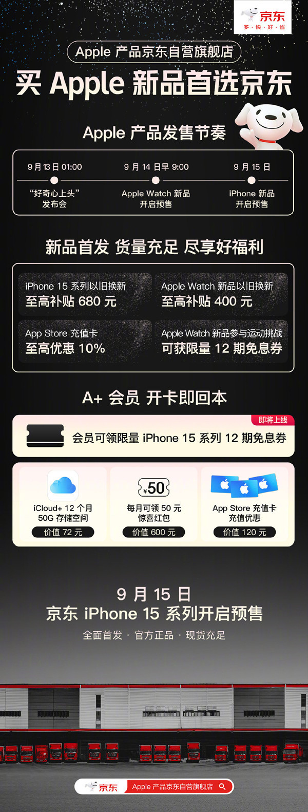 iPhone 15系列今晚8点开启预售！预约已近300万台