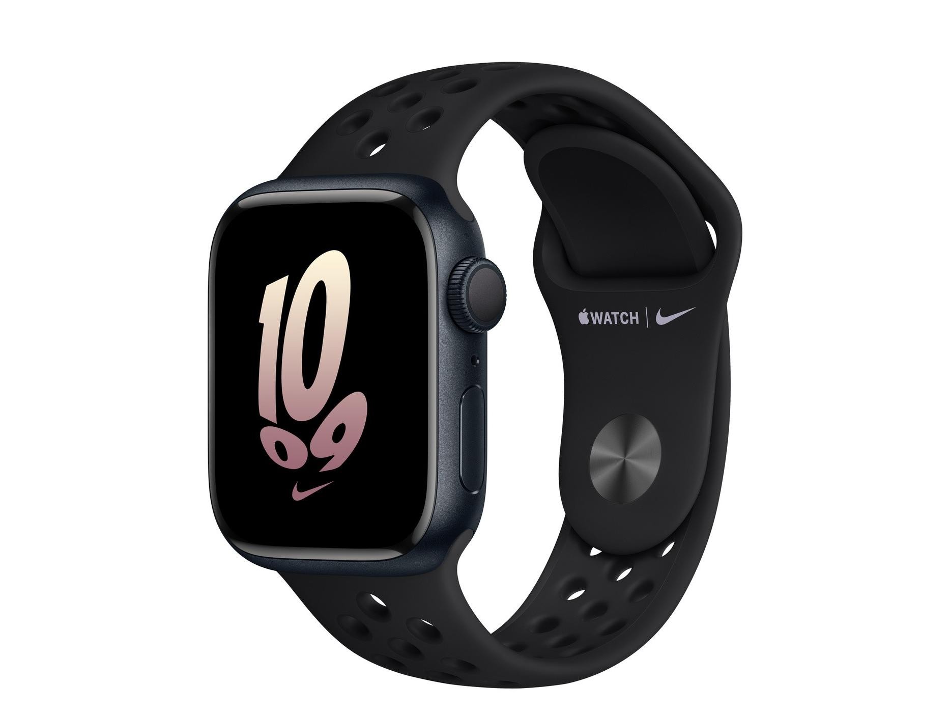 Apple（苹果）Watch Series 8午夜色铝金属表壳Nike运动表带 黑配黑色 GPS版 41mm