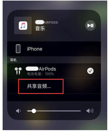 iPhone音频共享功能使用操作讲解截图